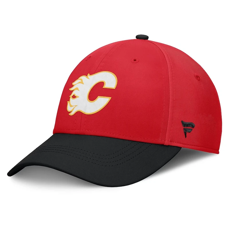NHL Hat Structured Stretch Authentic Pro Rink Flex Two Tone 2024 Flames