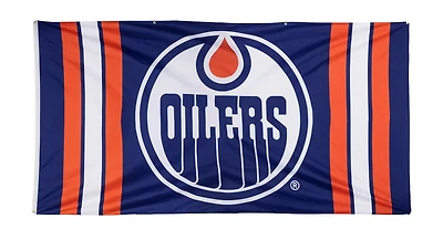 NHL Striped Vertical Jumbo Banner Flag 118" x 62" Oilers