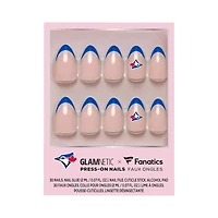 MLB Glamnetic French Tip Press-On Nails Blue Jays