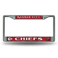 NFL License Plate Frame Chrome Chiefs