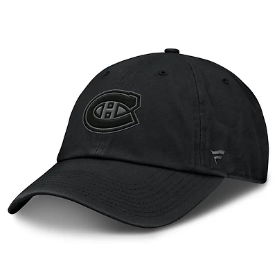 NHL Hat Adjustable Relaxed Fit Authentic Pro Road Black Canadiens