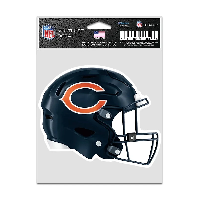 NFL Multi Use Decal 3.75x5 Helmet Bears