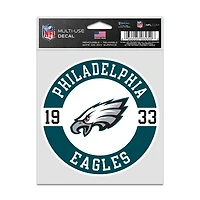NFL Multi Use Decal 3.75x5 Est. Eagles