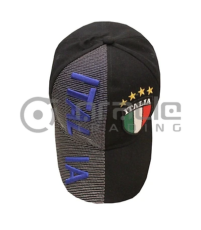Country Hat 3D Italy (Black w/Yellow Stars)