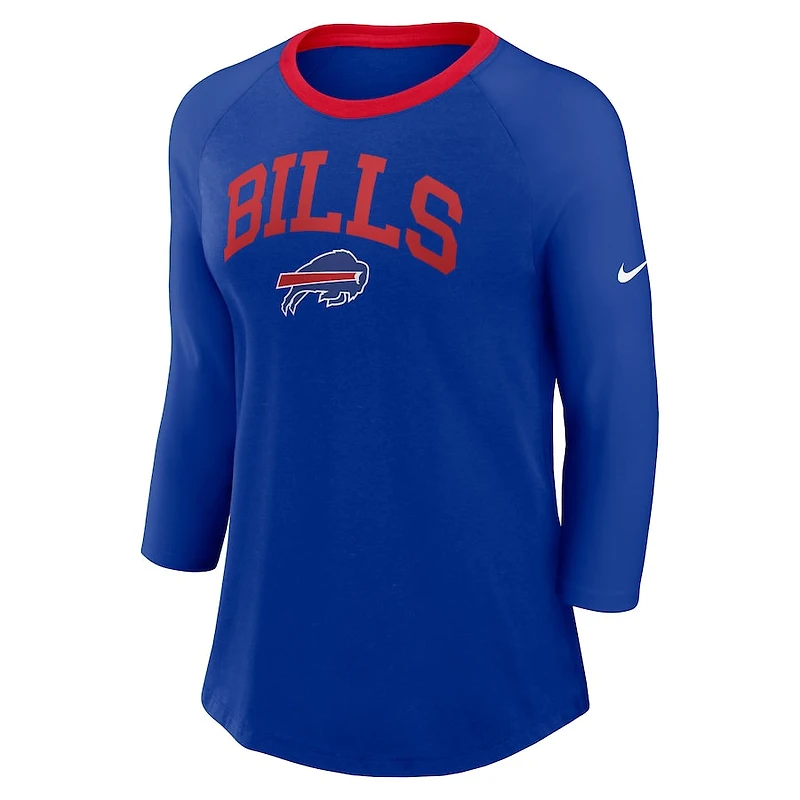 NFL Ladies Raglan 3/4 Sleeve Shirt Arch Bills