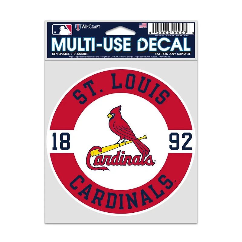 MLB Multi Use Decal 3.75x5 Est. Cardinals