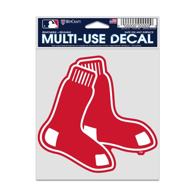 MLB Multi Use Decal 3.75x5 Logo Red Sox