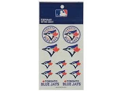 MLB Temporary Tattoo Sheet Blue Jays