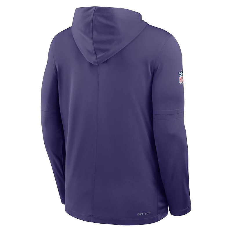 NFL Dri-FIT Long Sleeve Hoodie 2025 Sideline Pure Fury Ravens