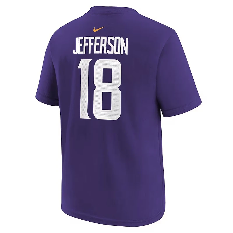 NFL Youth Player T-Shirt Name And Number Justin Jefferson Vikings