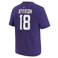 NFL Youth Player T-Shirt Name And Number Justin Jefferson Vikings