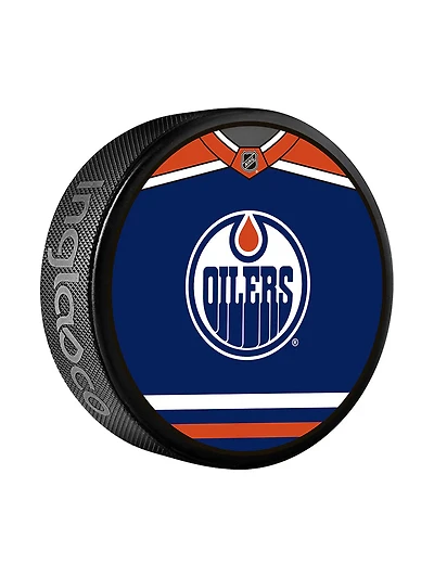 NHL Puck Souvenir Collector Jersey Oilers