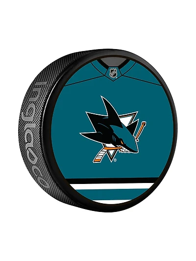 NHL Puck Souvenir Collector Jersey Sharks