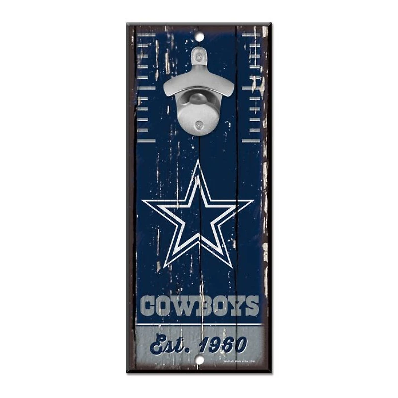 NFL Wooden Bottle Opener Sign Cowboys