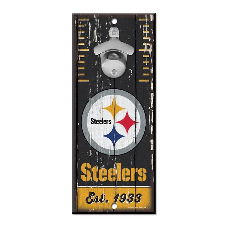 NFL Wooden Bottle Opener Sign Steelers