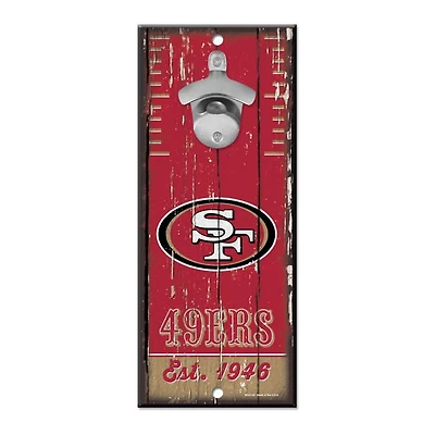 NFL Wooden Bottle Opener Sign 49ers
