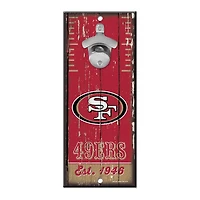 NFL Wooden Bottle Opener Sign 49ers