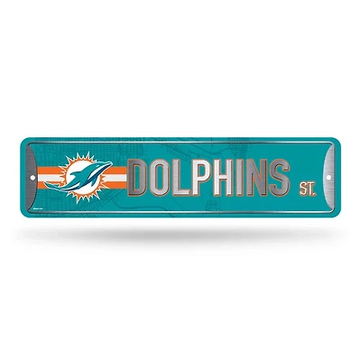 NFL Metal Street Sign 4" x 15 Dolphins