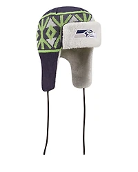 NFL Knit Hat Trapper D3 Seahawks