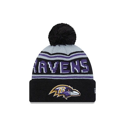 NFL Knit Hat Pom Wordmark Ravens