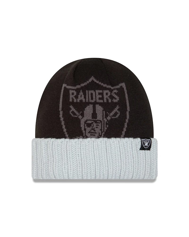 NFL Knit Hat Oversize Cuff Raiders