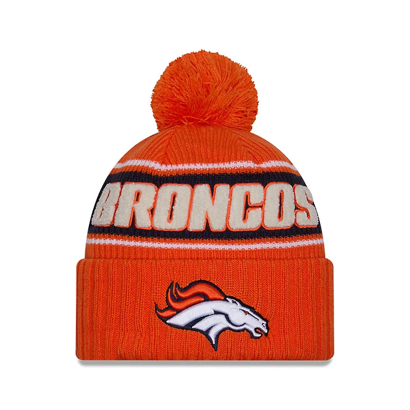 NFL Knit Hat 2024 Cold Weather Sport Knit W/ Pom Broncos