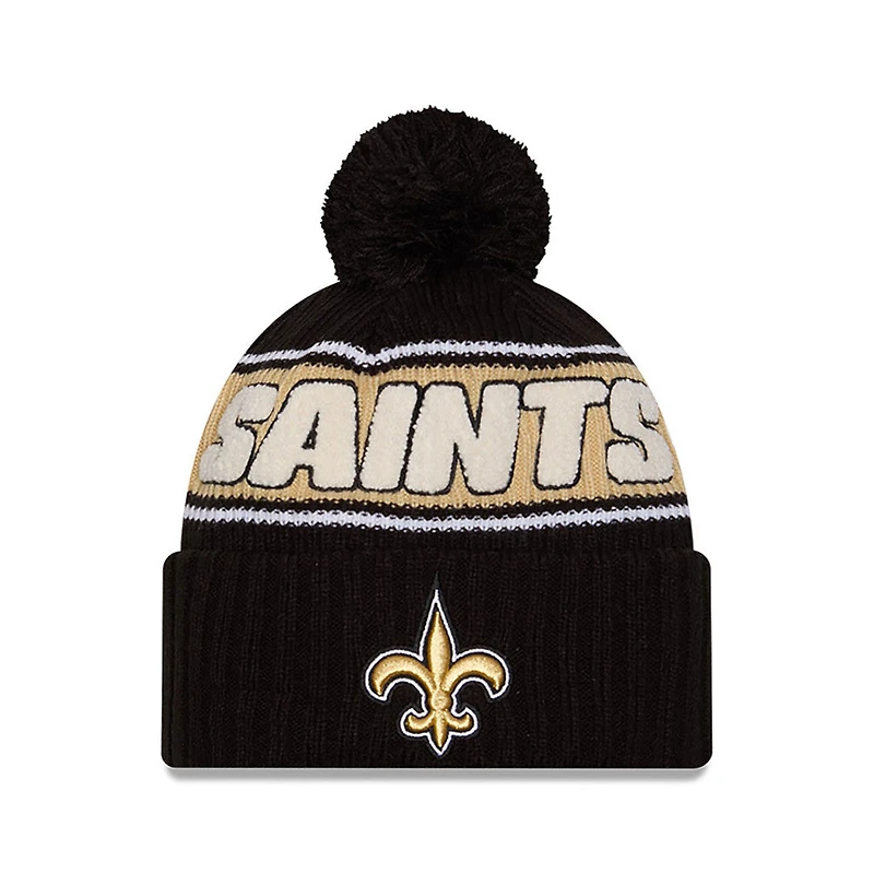 NFL Knit Hat 2024 Cold Weather Sport Knit W/ Pom Saints