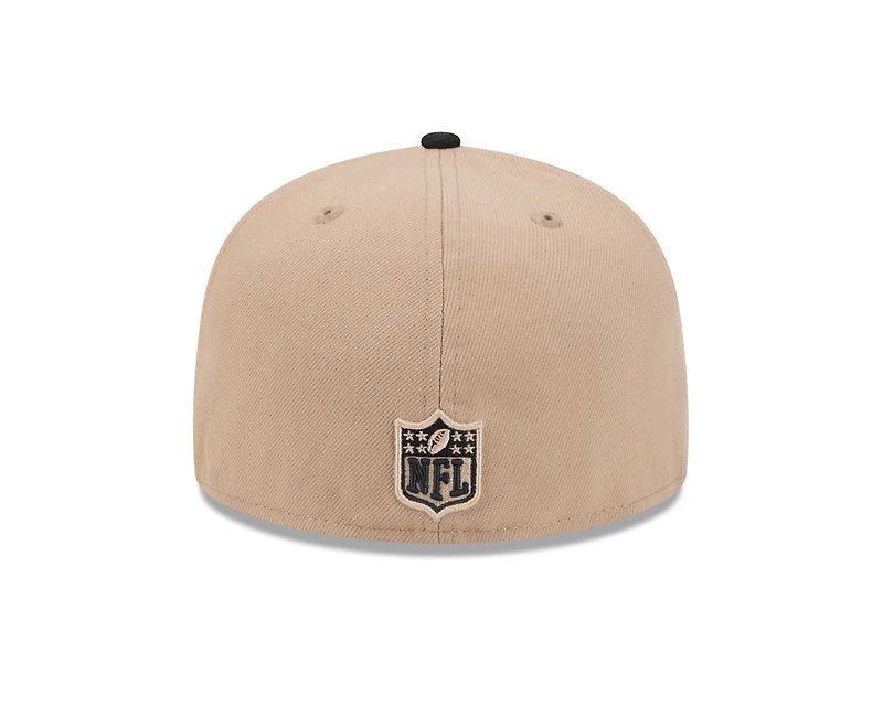NFL Hat 5950 Cam Two Tone Beige Raiders