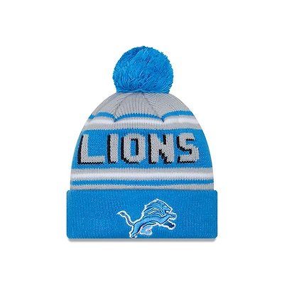 NFL Knit Hat Pom Wordmark Lions