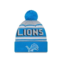 NFL Knit Hat Pom Wordmark Lions
