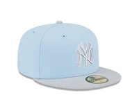 MLB Hat 5950 Color Pack 2025 2T Baby Blue & Grey Yankees
