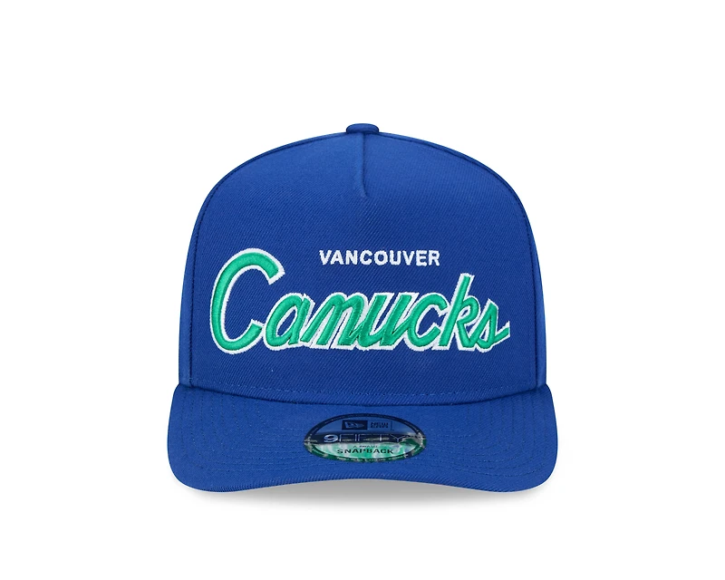 NHL Hat 950 Snapback A-Frame Script Canucks