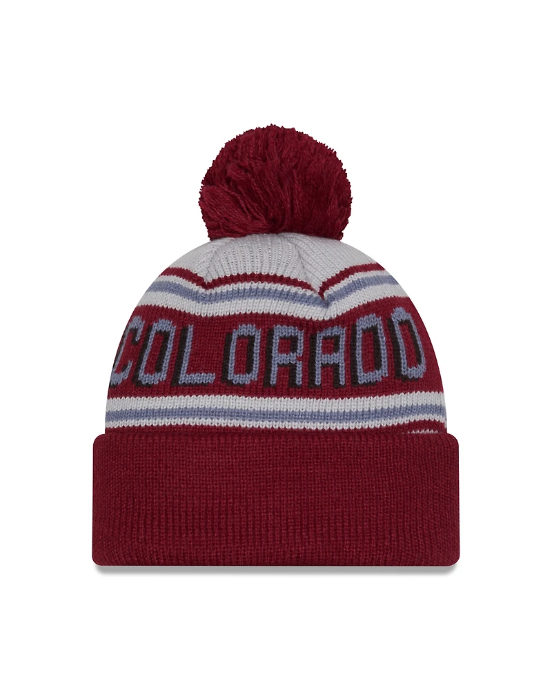 NHL Knit Hat Pom Wordmark Avalanche