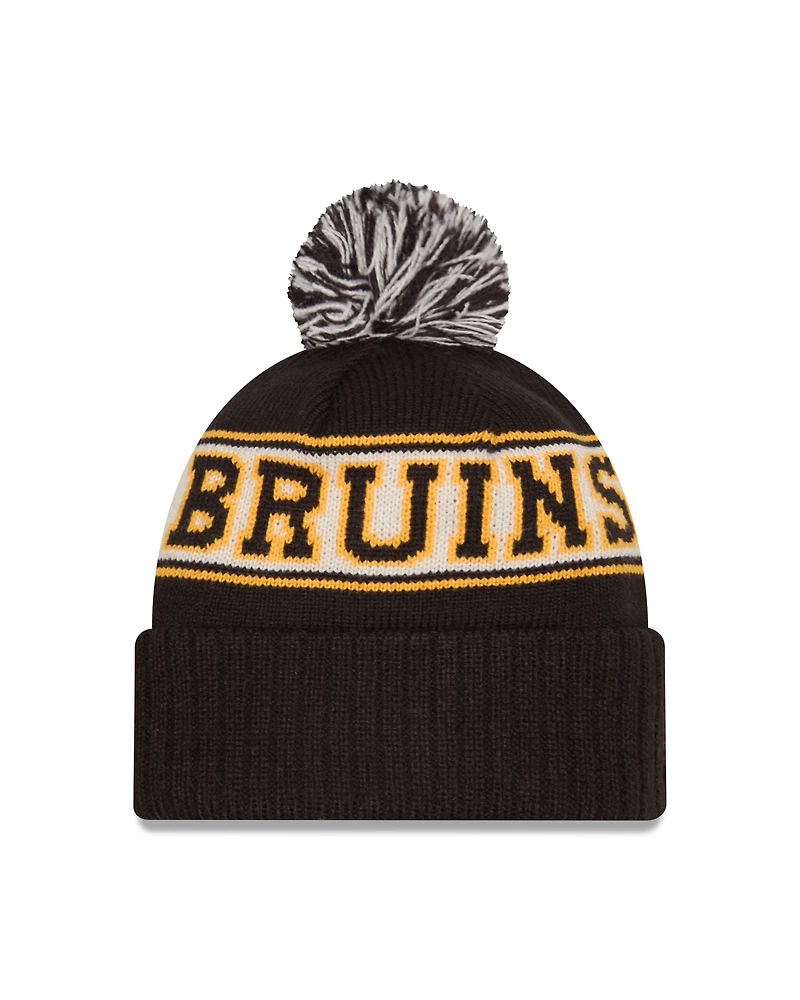 NHL Knit Hat Retro with Pom Bruins