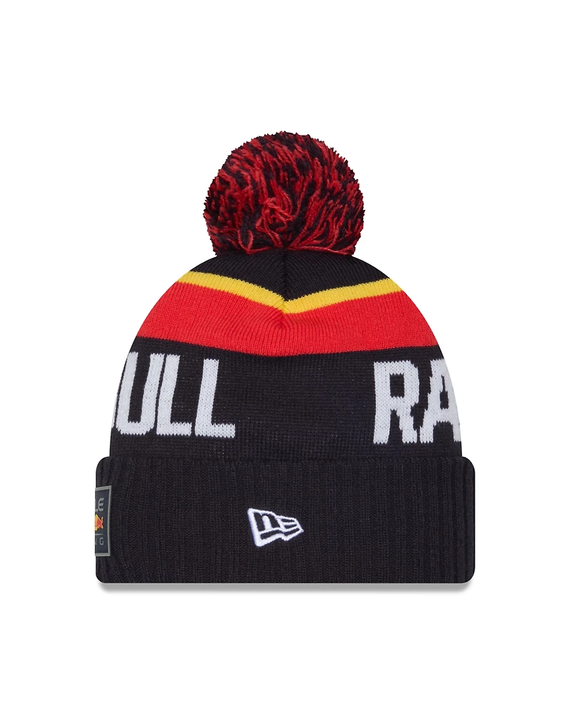 F1 Knit Hat Wordmark Cuff Beanie with Pom Oracle Red Bull Racing