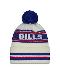 NFL Knit Hat Pom White Classic Bills