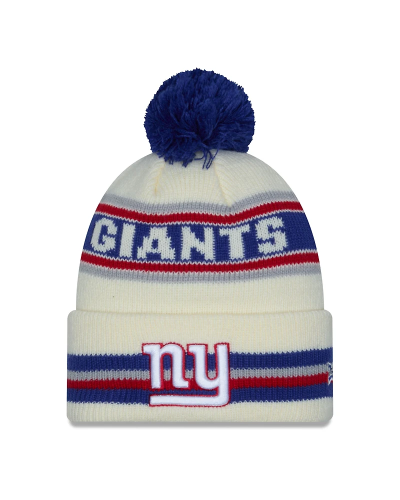 NFL Knit Hat Pom White Classic Giants