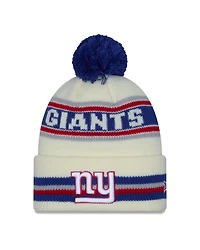 NFL Knit Hat Pom White Classic Giants