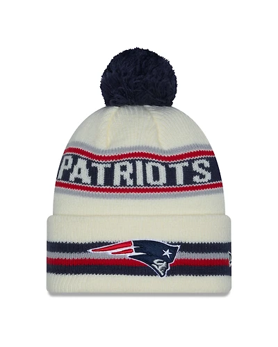 NFL Knit Hat Pom White Classic Patriots
