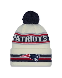 NFL Knit Hat Pom White Classic Patriots