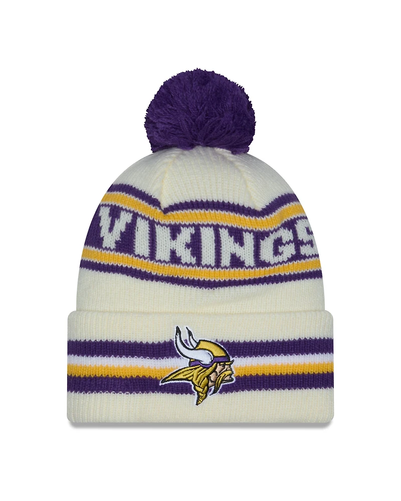 NFL Knit Hat Pom White Classic Vikings
