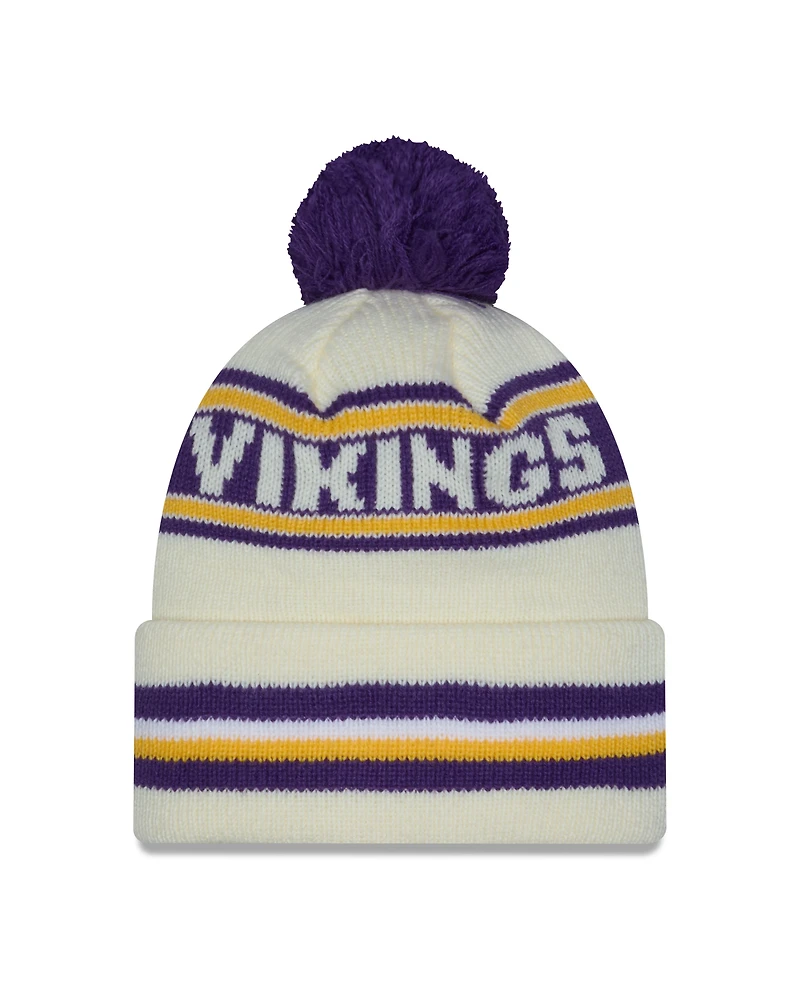 NFL Knit Hat Pom White Classic Vikings