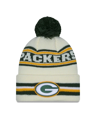 NFL Knit Hat Pom White Classic Packers