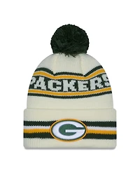 NFL Knit Hat Pom White Classic Packers