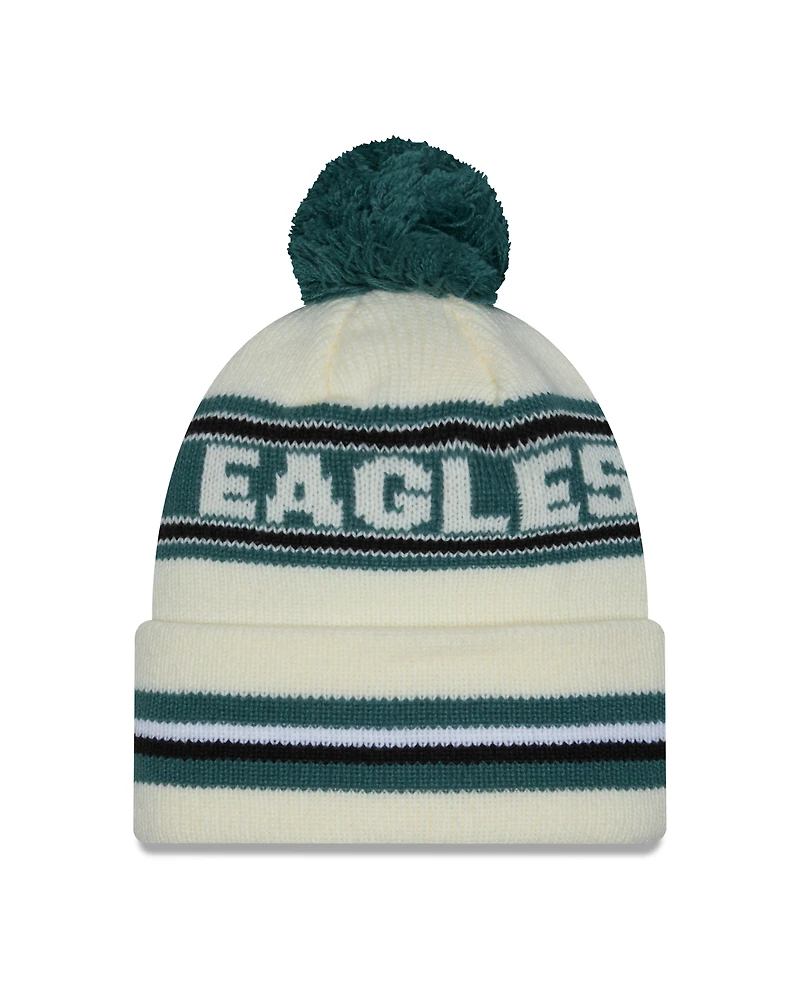 NFL Knit Hat Pom White Classic Eagles