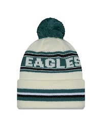 NFL Knit Hat Pom White Classic Eagles