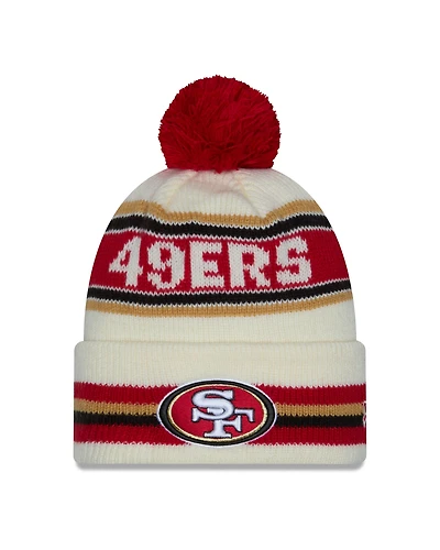 NFL Knit Hat Pom White Classic 49ers