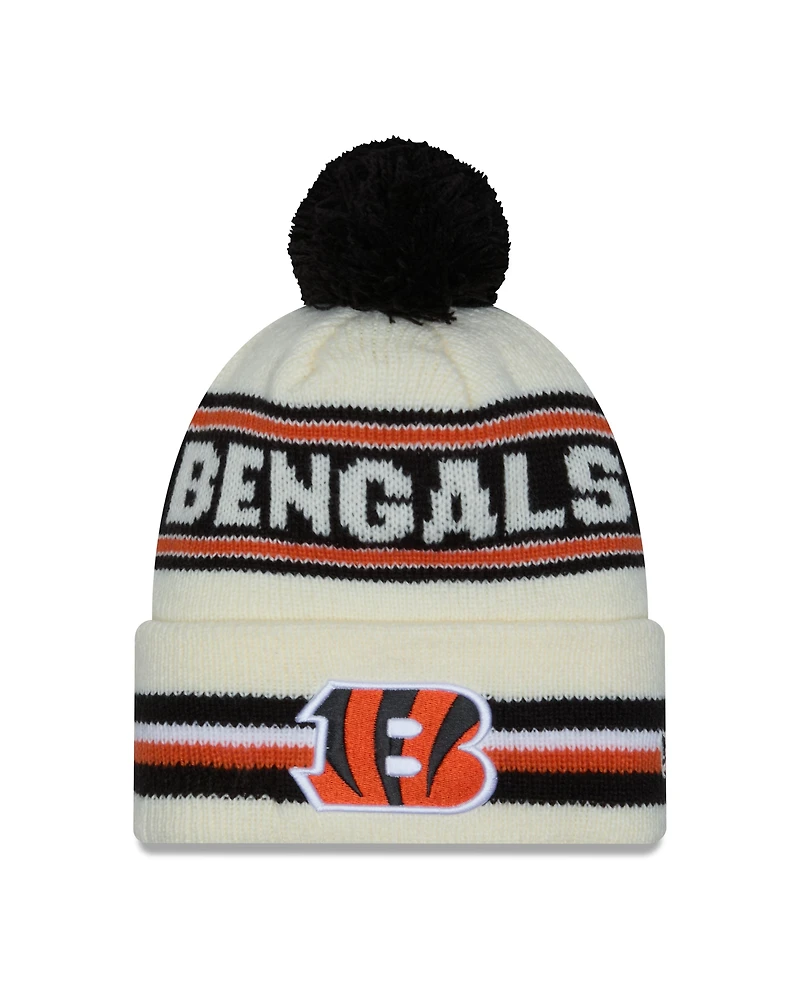 NFL Knit Hat Pom White Classic Bengals