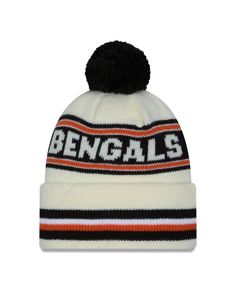 NFL Knit Hat Pom White Classic Bengals