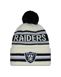 NFL Knit Hat Pom White Classic Raiders